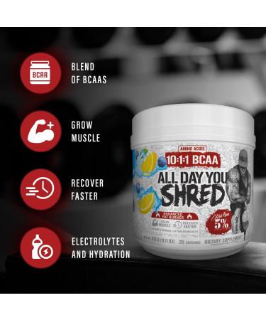 5% Nutrition Rich Piana AllDayYou Shred BCAA Powder | Amino Acid Supplement for Weight Loss | Elite Fat Burning Pre Workout for Energy, Hydration, Endurance & Recovery (Blueberry Lemonade) Blueberry Lemonade (Shred) - Buy Online on GoSupps.com