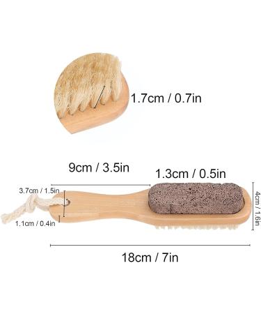 Wooden Foot Brush Pumice Stone Foot Callus Remover Double Sided Foot Scrubber - Buy Online on GoSupps.com