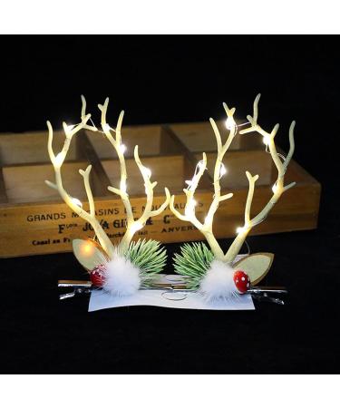 Christmas Luminous Antlers Hair Clips Luminous Antler Hair Clips LED Hair Accessories Reindeer Antlers Xmas Hairpins Xmas Glowing Hair Clips Glowing in The Dark Christmas Party Decorations(#2) - Buy Online on GoSupps.com