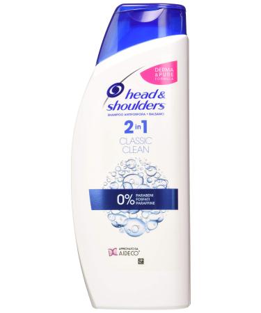 Head & Shoulders Classic Clean 2 in 1 Anti-Dandruff Shampoo Shampoo & Conditioner 3 x 540ml for oily hair, paraben free, up to 72 hours protection