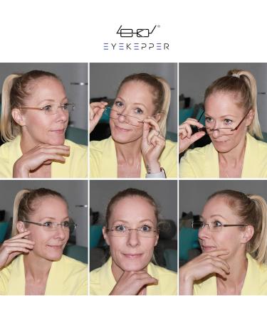 Eyekepper 6-Pack Mix Color Small Rimless Reading Glasses - Frameless Eyeglasses for Men & Women +2.50 Strength - Buy Online on GoSupps.com