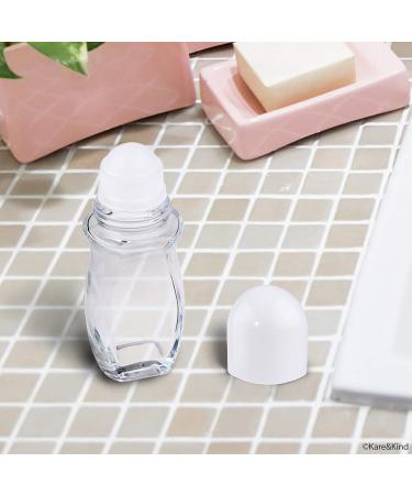6Packs Deodorant Roll On Bottles Containers Leak Proof Massage Roller Ball Bottles with Cap For Essential Oils Perfume Cosmetics Glass Empty Roller Bottles with Plastic Roller Ball 30ML - Buy Online on GoSupps.com