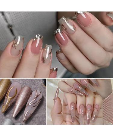 Metallic Painted Gel Nail Polish Mirror Metal Painting UV Gel Polish Rose Gold Nail Art Drawing Nail Gel Soak Off UV/LED Gel Nail Varnish Home DIY Manicure Nail Varnish Liner Gel - Buy Online on GoSupps.com