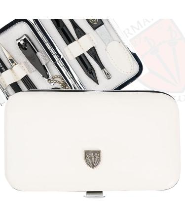 3 Swords Germany 6 Piece Manicure Pedicure Grooming Kit Set - Professional Nail Care Scissors File Clipper in Fashion Leather Case - Gift Box Included (77811) - Buy Online on GoSupps.com