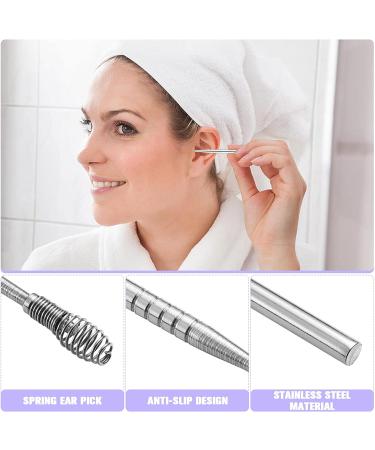 DOITOOL Spiral Ear Wax Remover - 5pcs Stainless Steel Ear Pick for 360 Cleaning (Silver) - Buy Online on GoSupps.com