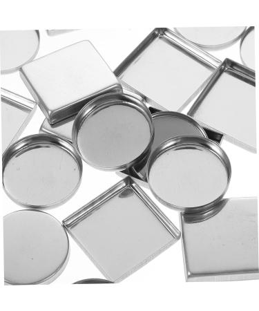 90 Pcs Aluminum Empty Blusher & Eyeshadow Palette Pans - Square Metal Makeup Container | 2.5x2.5cm - Buy Online on GoSupps.com