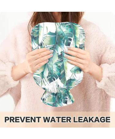 NAANLE 1L Hot Water Bottle with Banana Leaves Cover Pain Relief & Heat Therapy for Cramps Hands & Feet - Buy Online on GoSupps.com