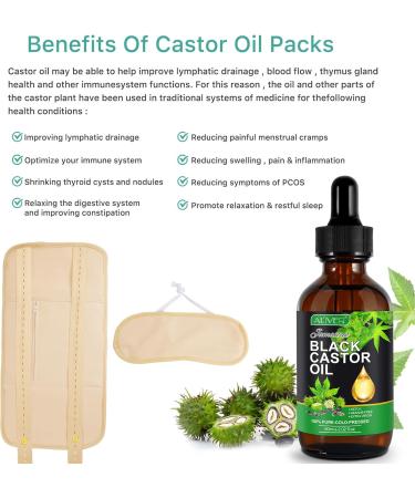 Kllalo Castor Oil Pack Kit | Organic Castor Oil & Reusable Wrap for Liver Detoxification | Adjustable Cotton Packs - Buy Online on GoSupps.com