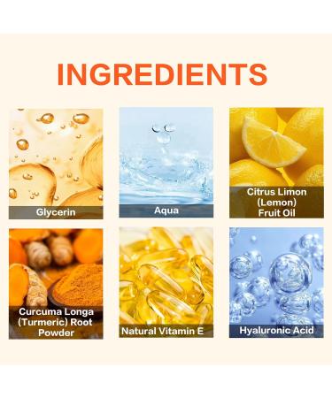 2 PCS Turmeric Lemon Soap Bar - Natural Vitamin C & E Soap for Face & Body - Smoothing & Moisturizing - 4.23 Ounce - Buy Online on GoSupps.com