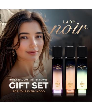 French Lady Noir Perfume Gift Set For Women Long Lasting Luxury Eau De Parfum Party Perfume Pack of 3 1.01oz each - Buy Online on GoSupps.com