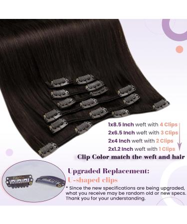 Buy Laavoo Clip-In Hair Extensions | 60cm Real Brown Hair 135g Double Tress 7pcs - International Shipping - Buy Online on GoSupps.com
