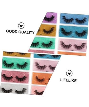 minkissy 10 Pairs False Eyelashes Eyelash Girls' Accessories Make up Accessories Lash Cosmetics Makeup Accessories Trendy Makeup Lifelike Fake Eyelashes False Lashes Imitation Chic 3d - Buy Online on GoSupps.com