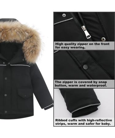 Kids 2-Piece Snowsuit Set | Winter Ski Suit with Hooded Jacket and Bib Pants | Toddler Ultralight Skisuit (18-24 Months) - Buy Online on GoSupps.com
