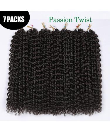 Passion Twist Hair - 7 Pack 12 Inch Crochet Braids for Bohemian Styles | Yddm Synthetic Hair Extensions - Water Wave Texture - Buy Online on GoSupps.com