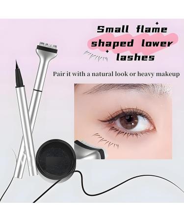 Lower Lash Stamp Lower Lash Stamp With Ink Lower Eyelash Stamps Quick Eye Makeup Tool Lower Lashes Extensions Stamps Eye Makeup Tool Natural Look For Make Up Beginner (Brown) - Buy Online on GoSupps.com