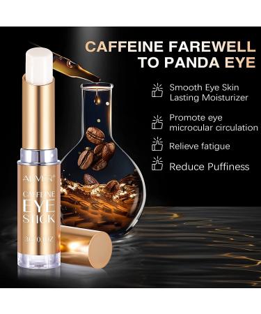 Caffeine Eye Stick Cream for Dark Circles, Puffiness & Aging | Under Eye Treatment for Men & Women | Cruelty-Free & Vegan | 0.1 oz - Buy Online on GoSupps.com
