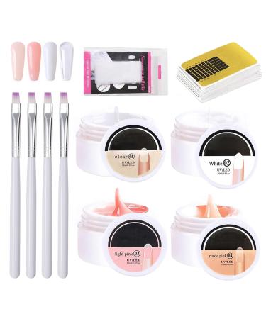 Gzsyy advanced gel for Geln gel Builder Gel White Rosa NudeFarben Transparent UV gel fiberglass with nail template fiberglas silk nails color3