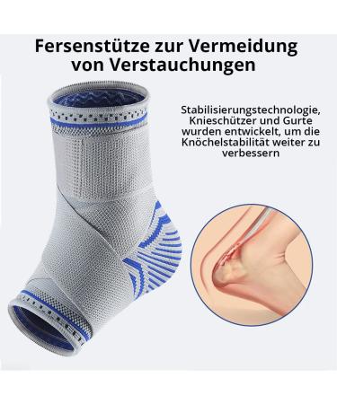 Milaiun XL Ankle Bandage | Velcro Foot Support for Sports & Arthritis | Unisex Blue - Pain Relief & Protection - Buy Online on GoSupps.com