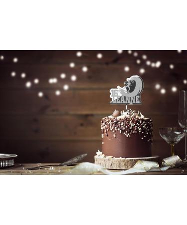 Cakeshop Cake Decoration Pack | Surfer Surfing Theme Premium 3mm Mirror Acrylic Plastic Cake Topper Sign & 25g Party Pack of Cake Sugar Sprinkles | Custom Name & Age Cake Decorations (Silver) Prime Mirror Acrylic: Silver - Buy Online on GoSupps.com