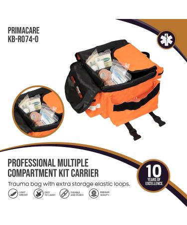 Primacare First Responder Bag for Trauma | 17x7x9 | Professional Emergency Medical Supplies Kit Carrier - Orange - Buy Online on GoSupps.com