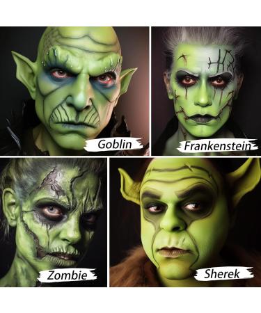 UCANBE Ogre Green Face & Body Paint - Non-Toxic Professional Makeup for Halloween Cosplay & SFX - Perfect for Joker Zombie Witch & Monster Costumes - Buy Online on GoSupps.com