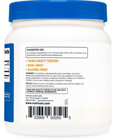 Nutricost D-Ribose Powder 500 Grams - 5000mg Per Serving Non-GMO (500 G (2 Pack)) 1.1 Pound (Pack of 2) - Buy Online on GoSupps.com