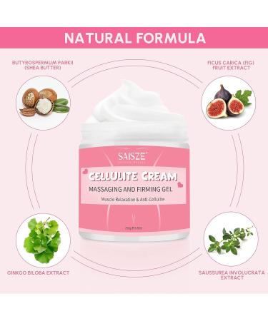 Saisze Cellulite Cream with Massager - Firming Gel for Tightening and Moisturizing Skin, Sweat Enhancer Hot Cream for Legs, Arms, and Body - Buy Online on GoSupps.com