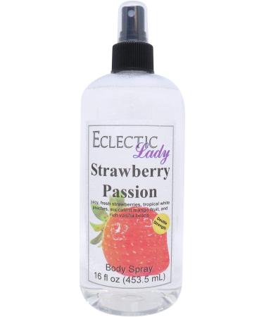 Strawberry Passion Body Spray (Double Strength) 16 ounces Body Mist for Women with Clean Light & Gentle Fragrance Long Lasting Perfume with Comforting Scent for Men & Women Cologne with Soft 16 Fluid Ounces (Double Strength)