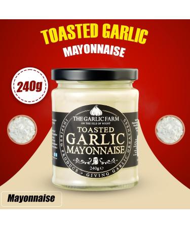 Garlic Farm Mayonnaise Jar Pick N Mix - Choose From 4 Flavours | Black-Garlic Garlic-Mayonnaise Garlic-Mayo with Chilli Toasted Garlic-Mayonn - Pack of 4 x 240g - Buy Online on GoSupps.com