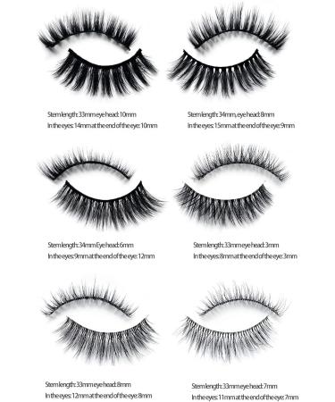 Gkhowiu Magnetic Eyeliner and Eyelashes Kit 3D Magnetic Eyelashes Kit with 6 Pairs Reusable Eyelashes Tweezers and Eyeliner 02 - Buy Online on GoSupps.com
