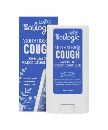 Oilogic Soothing Vapor Chest Rub Stuffy Nose & Cough - Soothes Baby Cough & Cold with All Natural Essential Oils - Plant-Based Congestion Relief for Infants & Kids - Petroleum & Menthol Free