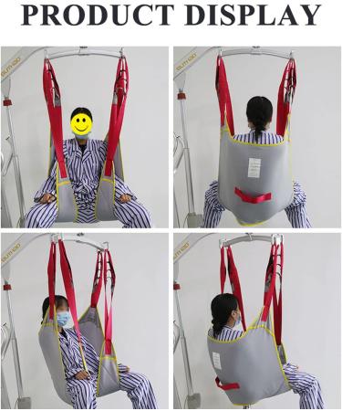 Patient Lifting Hoist Sling Portable Transfer Belt Sling 4 Adjustable Lanyards Divided Leg Shower Sling for Nursing Elderly Disabled Safety Convenient Load-230kg L - Buy Online on GoSupps.com