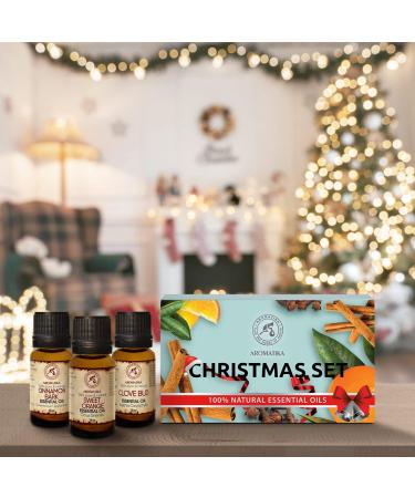 Essential Oil Set Christmas 1.0 Fl Oz - 3x10ml - 30ml - Winter Essential Oil Set - Cinnamon & Orange & Clove Bud Oil - Christmas Scent - Aromatherapy Oils for Diffusers & Aromalamps - Home Fragrance - Buy Online on GoSupps.com