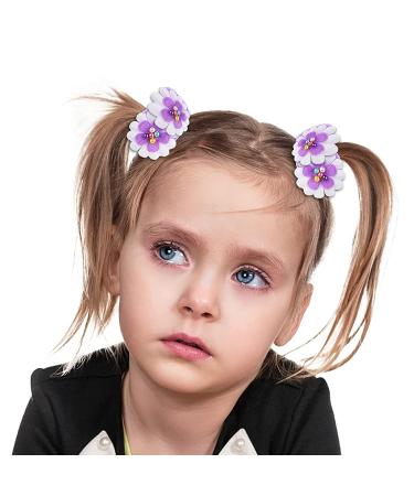 50 Pcs Cute Flower Elastic Hair Ties for Girls - Multicolor Candy Toddler Scrunchies - Soft Ponytail Holders by Zifengcer - Buy Online on GoSupps.com