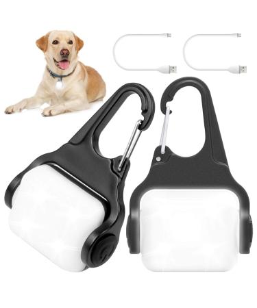 Dog Lights for Night Walking, Clip on USB Rechargeable Dog Collar Light, 3 Light Modes Dog Light, IP65 Waterproof Dog Night Light, LED Safety Light for Running, Camping, Climbing, Bike 2