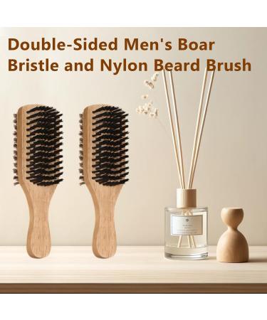 Buy Wooden Beard & Moustache Brush - Double-Sided Professional Shaving Accessories for Men - International Shipping Available - Buy Online on GoSupps.com