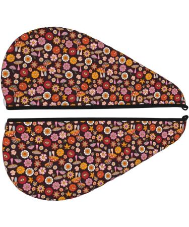 70s Groovy Hair Towel Wrap - Quick Drying Towel Turban with Button | Ideal for Fast Hair Drying - Buy Online on GoSupps.com