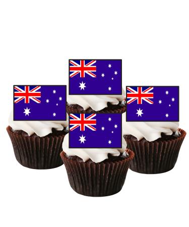 24 Australian Flag Cupcake Toppers Edible Australia Flags Aussie Theme Party Decorations Bon Voyage Decorations Cricket Cupcake Toppers Tennis Cupcake Topper Australia Cake Topper Australia Day