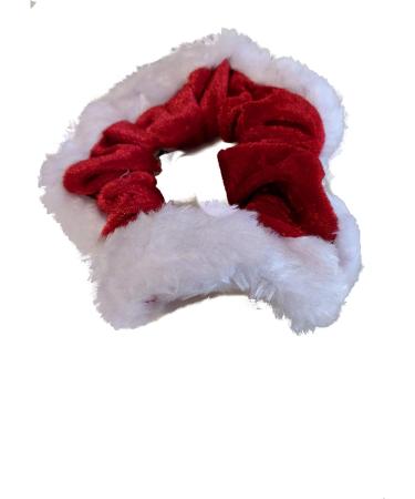 Pritties Accessories Christmas Red Velvet and White Fur Trim Hair Scrunchie Bobble Elastic Hair Band - Buy Online on GoSupps.com