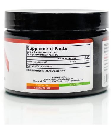 Olympian Labs Vitamin C Powder 1000 mg - 10.58 oz (300 g) | Immune Support & Antioxidant - Buy Online on GoSupps.com