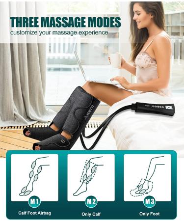Compression Foot and Leg Massager with Heat - Ideal Gift for Edema and Varicose Veins - Buy Online on GoSupps.com