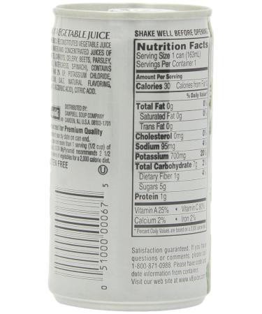 V8 100 Vegetable Juice Original Low Sodium 5.5oz Can 24 Pack - Buy Now - Buy Online on GoSupps.com