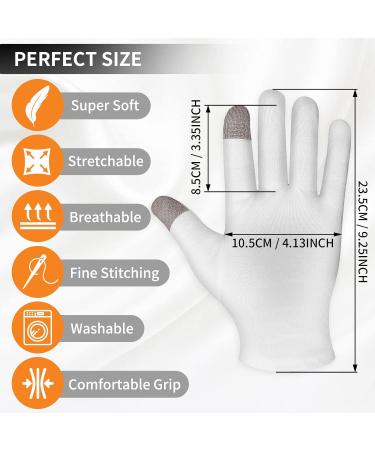 Sibba 4 Pairs Touch Screen Moisturizing Gloves White Cotton Moisturizing Gloves Overnight Bedtime Heal Eczema Sleeping Lotion Hand Spa Treatment Gloves Repair Rough Cracked Dry Chapped Hands Skin - Buy Online on GoSupps.com