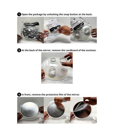 Rucci 5X Magnifying Makeup Mirror with 3 Suction Cups - Perfect for Precise Makeup Application - Buy Online on GoSupps.com