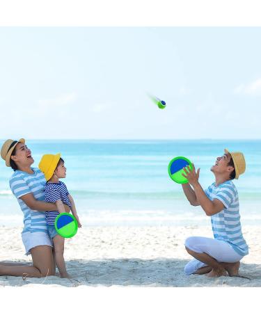 Qrooper Toss and Catch Ball Set - Fun Beach and Yard Games for Kids Ages 4-8 - Upgraded Outdoor Paddle Ball Set - Great for Camping and Family Play - Ideal Kids Gift (Green) - Buy Online on GoSupps.com