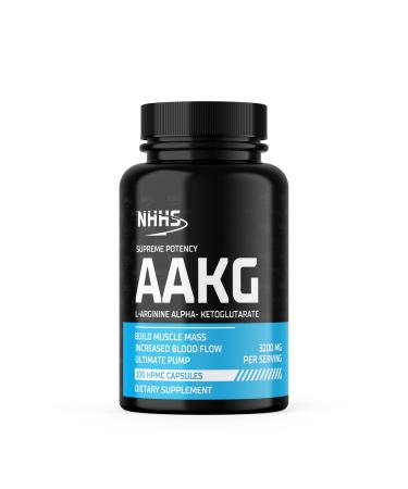 Supreme Potency L-Arginine Alpha-Ketoglutarate (AAKG) 3200mg Per Serving 100 Vegan Capsules Supports Muscle Strength Endurance & Circulation Non-GMO Gluten-Free Made in USA 1 Pack