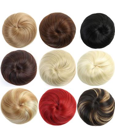 Hair Scrunchies Hair Bun Synthetic Barrette Donut Bun with Drawstring Hair Comb Straight Hair Bun Extension Headband Wig for Women Women Hair Bun (Color : 588-04) - Buy Online on GoSupps.com