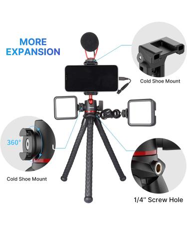ULANZI MT-33 Flexible Mini Tripod with 1/4 Screw for Magic Arm, Octopus Tripod - Compatible with iPhone 12, Samsung, Canon, Nikon, Sony Cameras - Buy Online on GoSupps.com