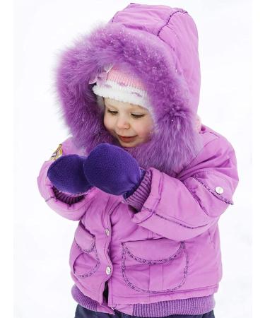 Boyiee 3 Pairs Baby Toddler Winter Mittens Kids Fleece Warm Mittens 0-6 Months - Rose Red Pink Dark Blue - Buy Online on GoSupps.com