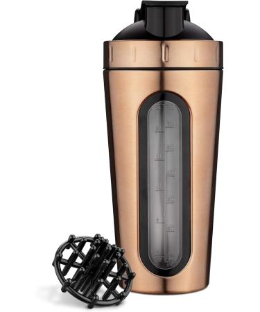 Navaris 750ml Stainless Steel Protein Shaker Bottle - Copper Fitness Mug for Smoothies & Protein Shakes - Perfect for Training & Sports - Buy Online on GoSupps.com